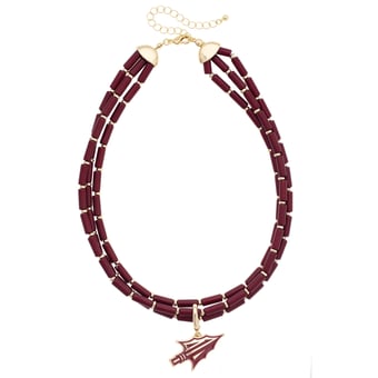 CANVAS Style Florida State Seminoles Three-Row Beaded Necklace