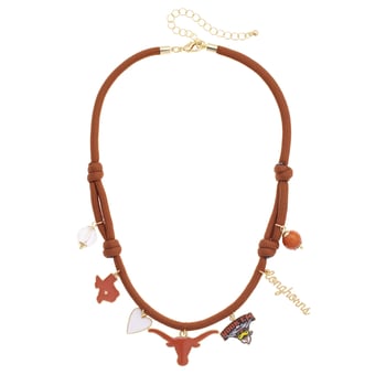 Women's CANVAS Style Texas Longhorns Paracord Charm Necklace