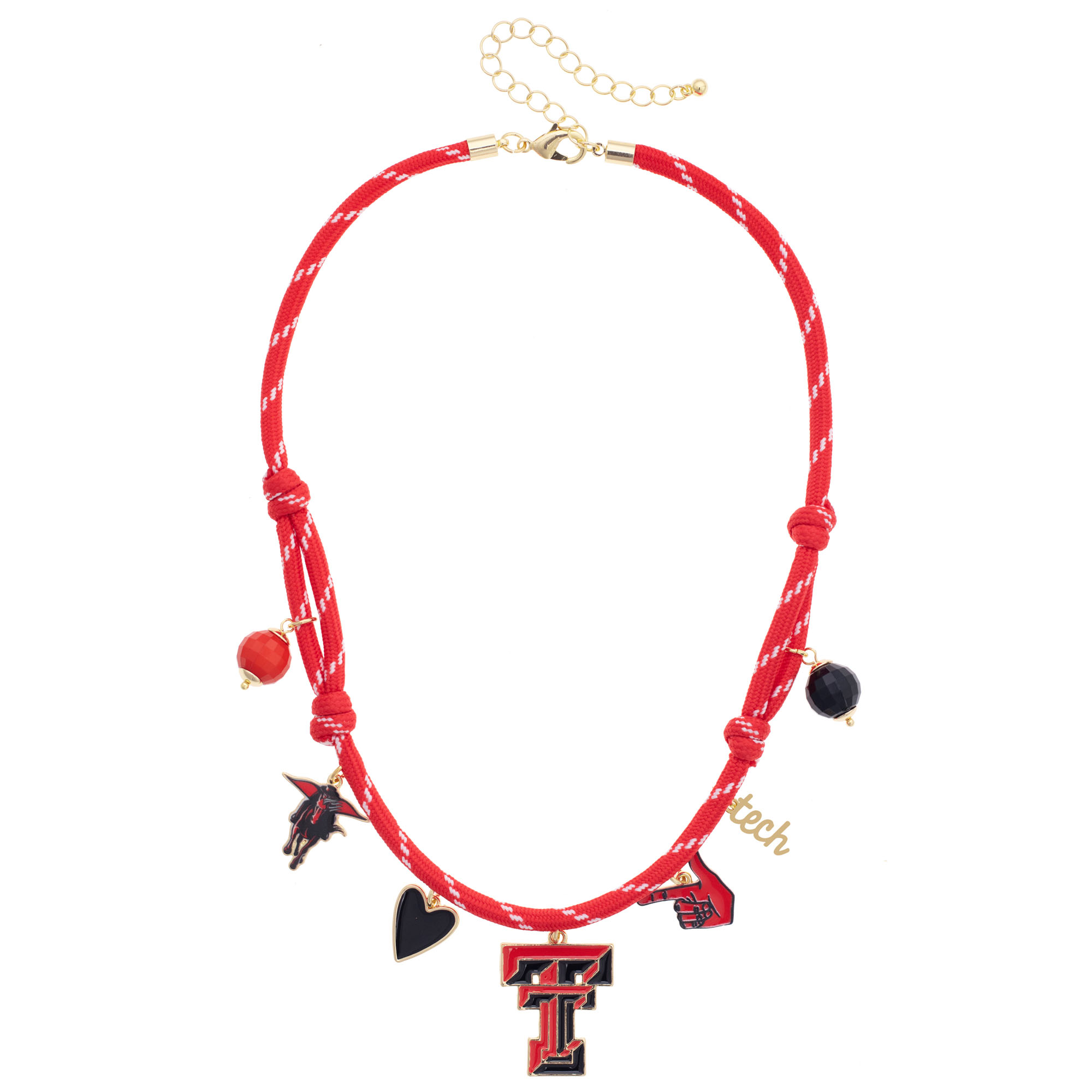 Women's CANVAS Style Texas Tech Red Raiders Paracord Charm Necklace