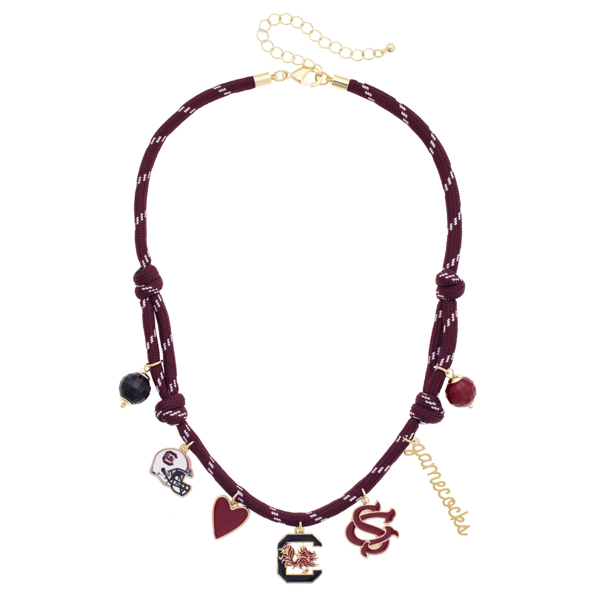 Women's CANVAS Style South Carolina Gamecocks Paracord Charm Necklace