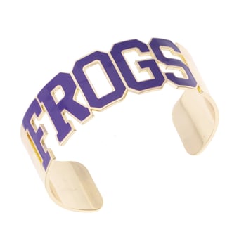 Women's CANVAS Style TCU Horned Frogs Varsity Outline Cuff