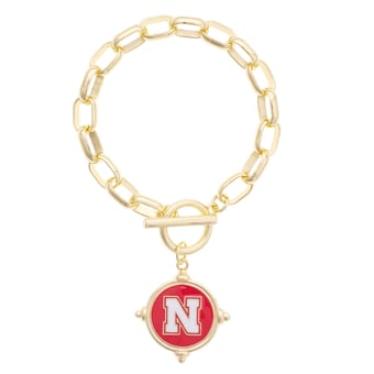 Women's CANVAS Style Nebraska Huskers Intaglio Bracelet