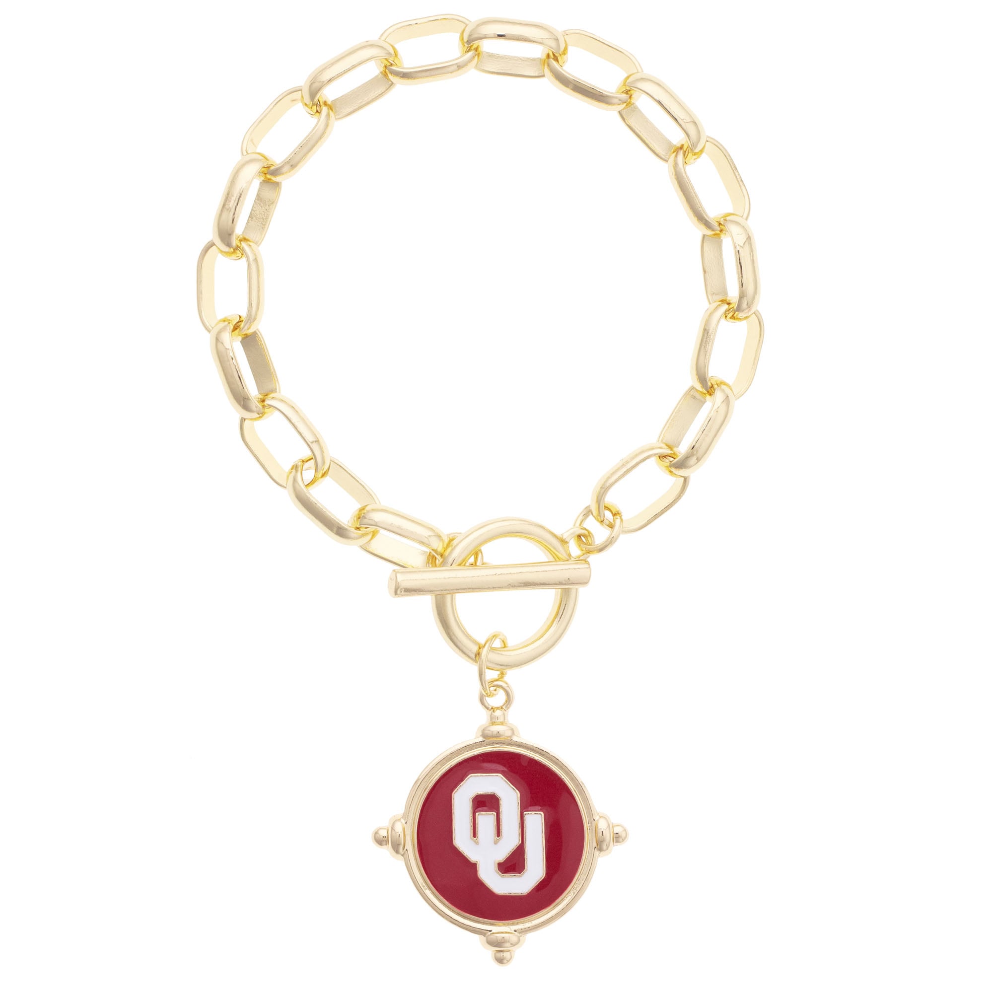 Women's CANVAS Style Oklahoma Sooners Intaglio Bracelet