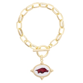 Women's CANVAS Style Arkansas Razorbacks Intaglio Bracelet