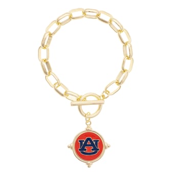 Women's CANVAS Style Auburn Tigers Intaglio Bracelet