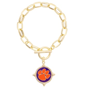 Women's CANVAS Style Clemson Tigers Intaglio Bracelet