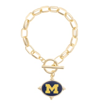 Women's CANVAS Style Michigan Wolverines Intaglio Bracelet