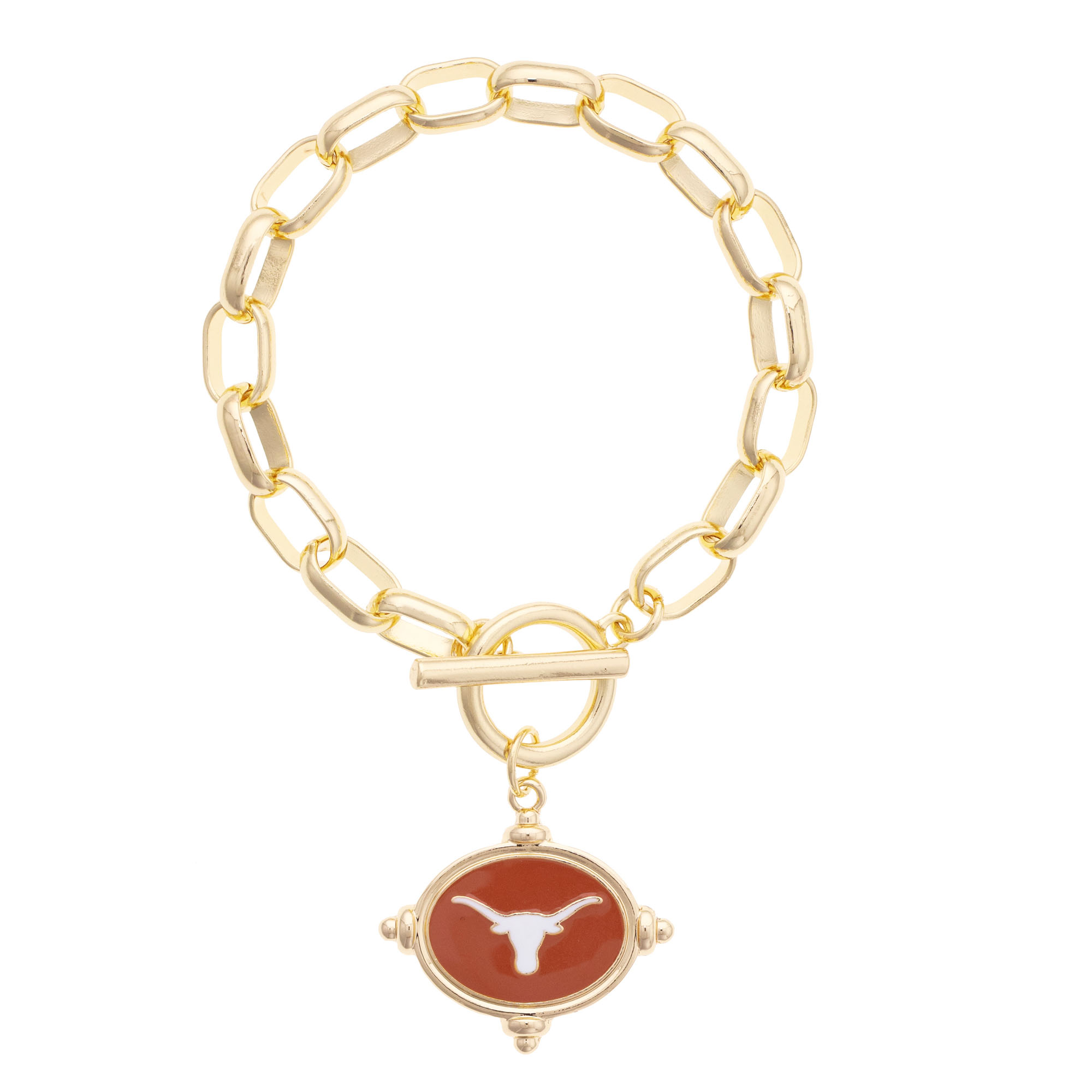 Women's CANVAS Style Texas Longhorns Intaglio Bracelet