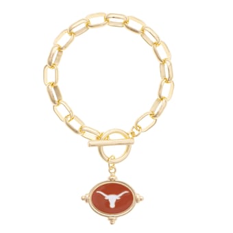 Women's CANVAS Style Texas Longhorns Intaglio Bracelet