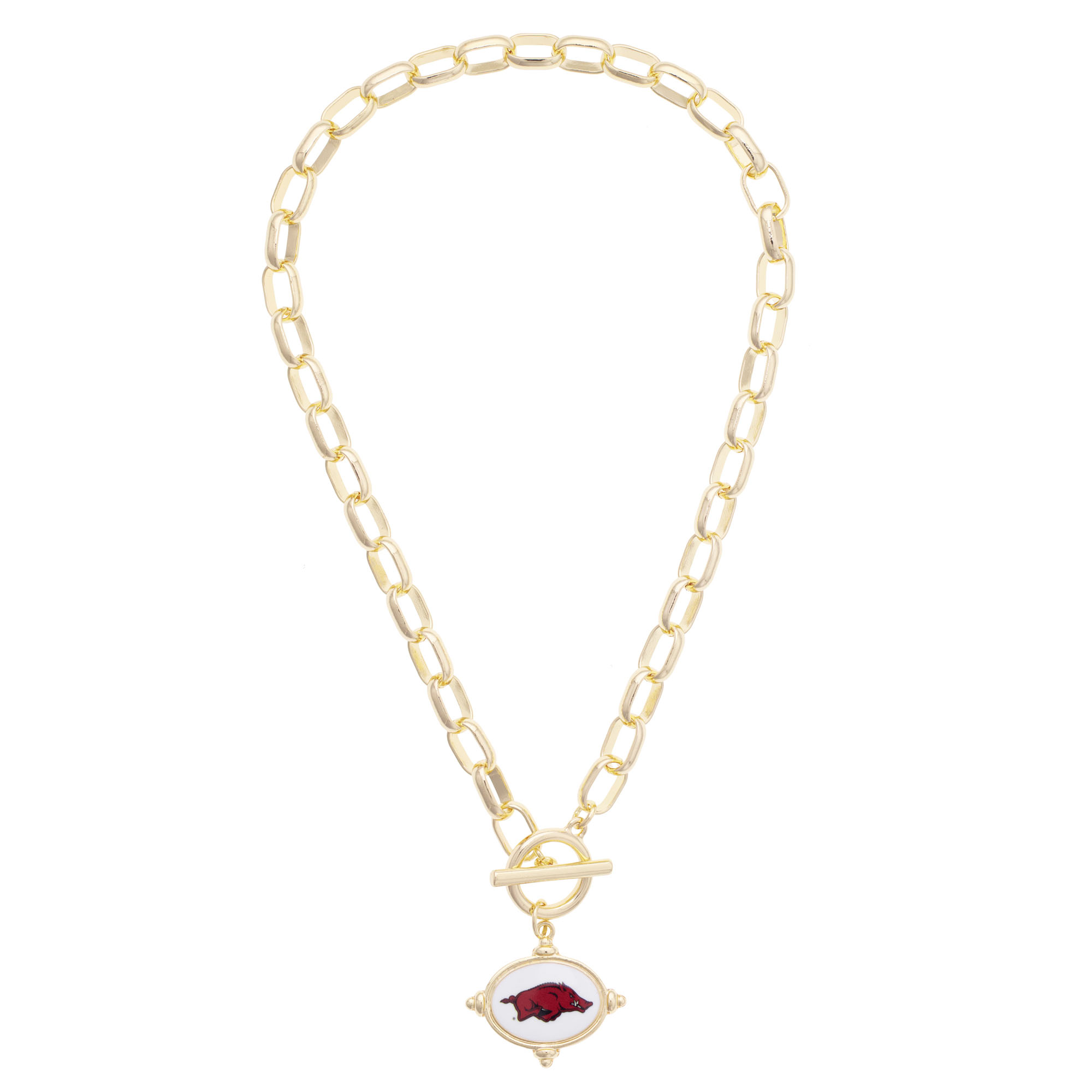 Women's CANVAS Style Arkansas Razorbacks Intaglio Necklace
