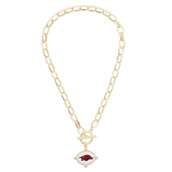 Women's CANVAS Style Arkansas Razorbacks Intaglio Necklace