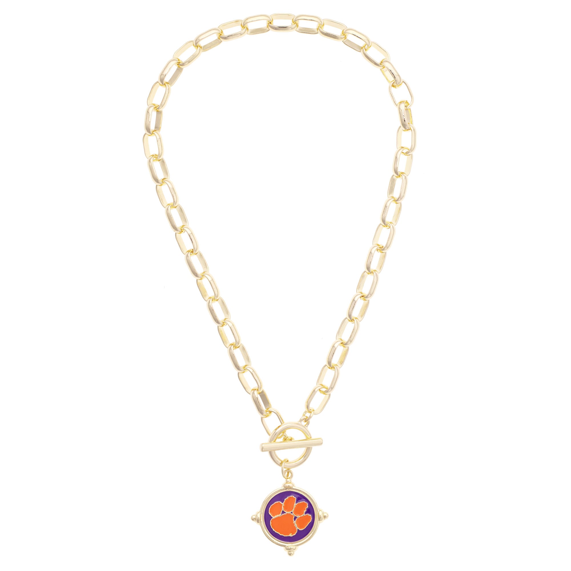 Women's CANVAS Style Clemson Tigers Intaglio Necklace