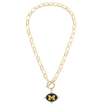 Women's CANVAS Style Michigan Wolverines Intaglio Necklace
