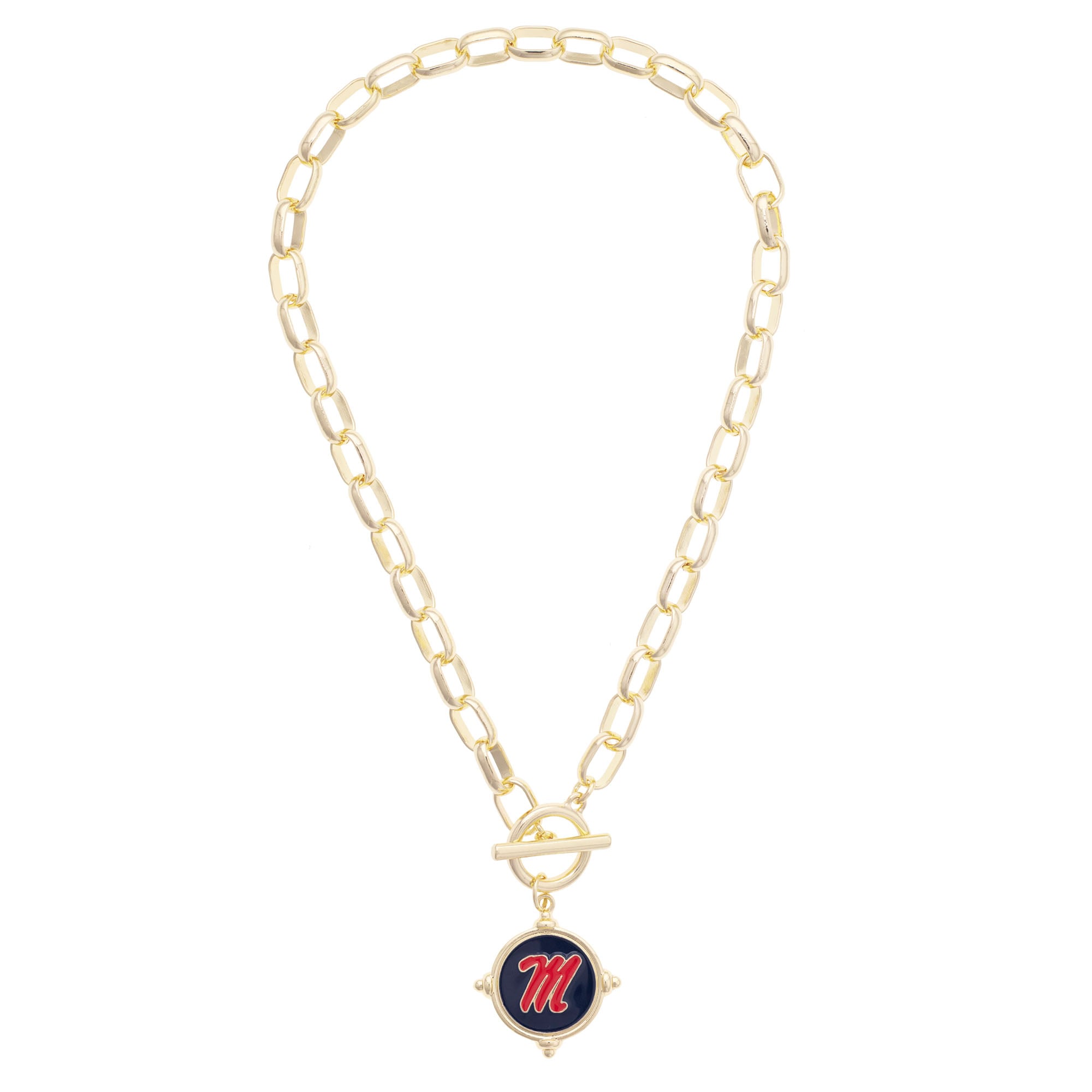 Women's CANVAS Style Ole Miss Rebels Intaglio Necklace
