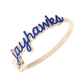 CANVAS Style Kansas Jayhawks Cursive Hinge Bangle