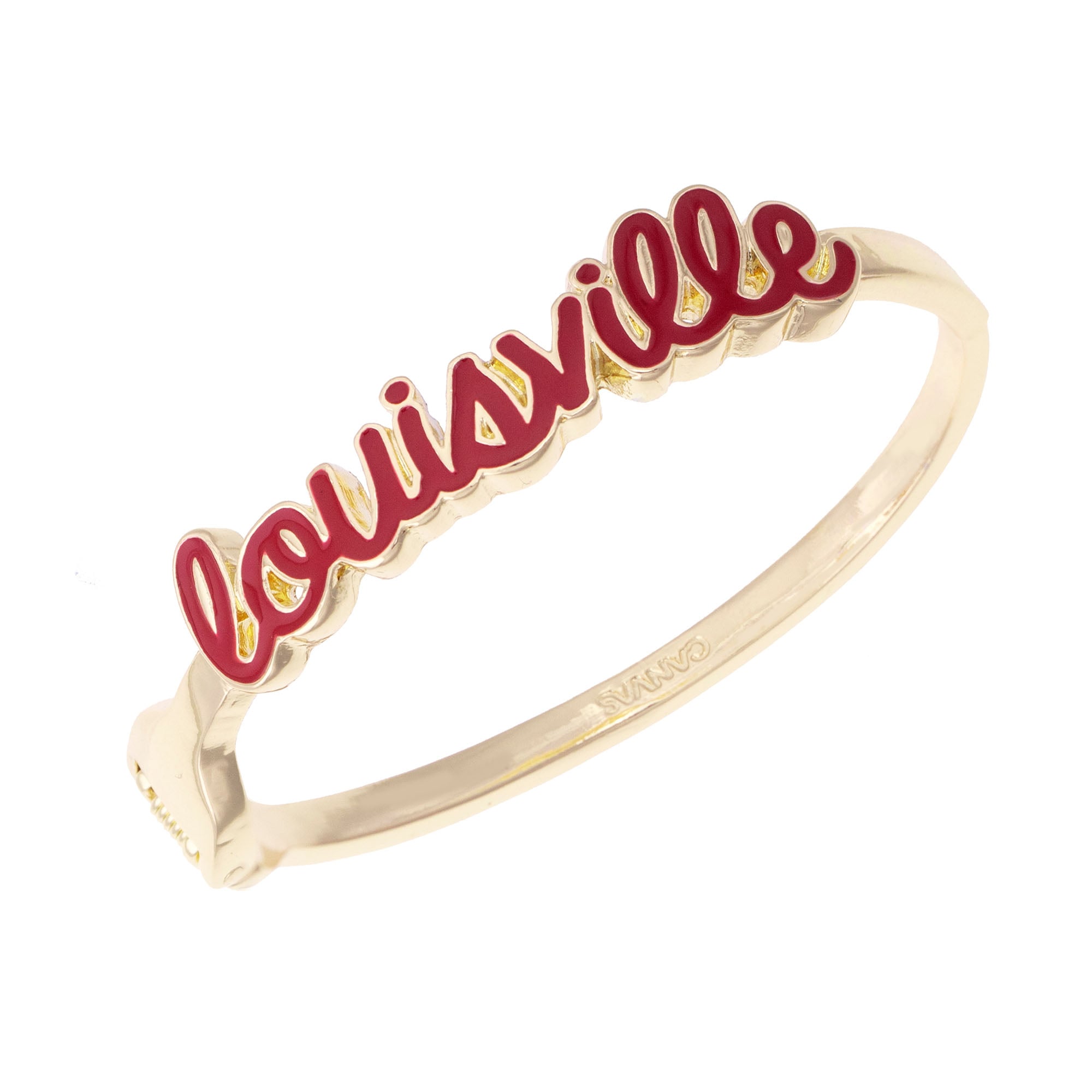 CANVAS Style Louisville Cardinals Cursive Hinge Bangle