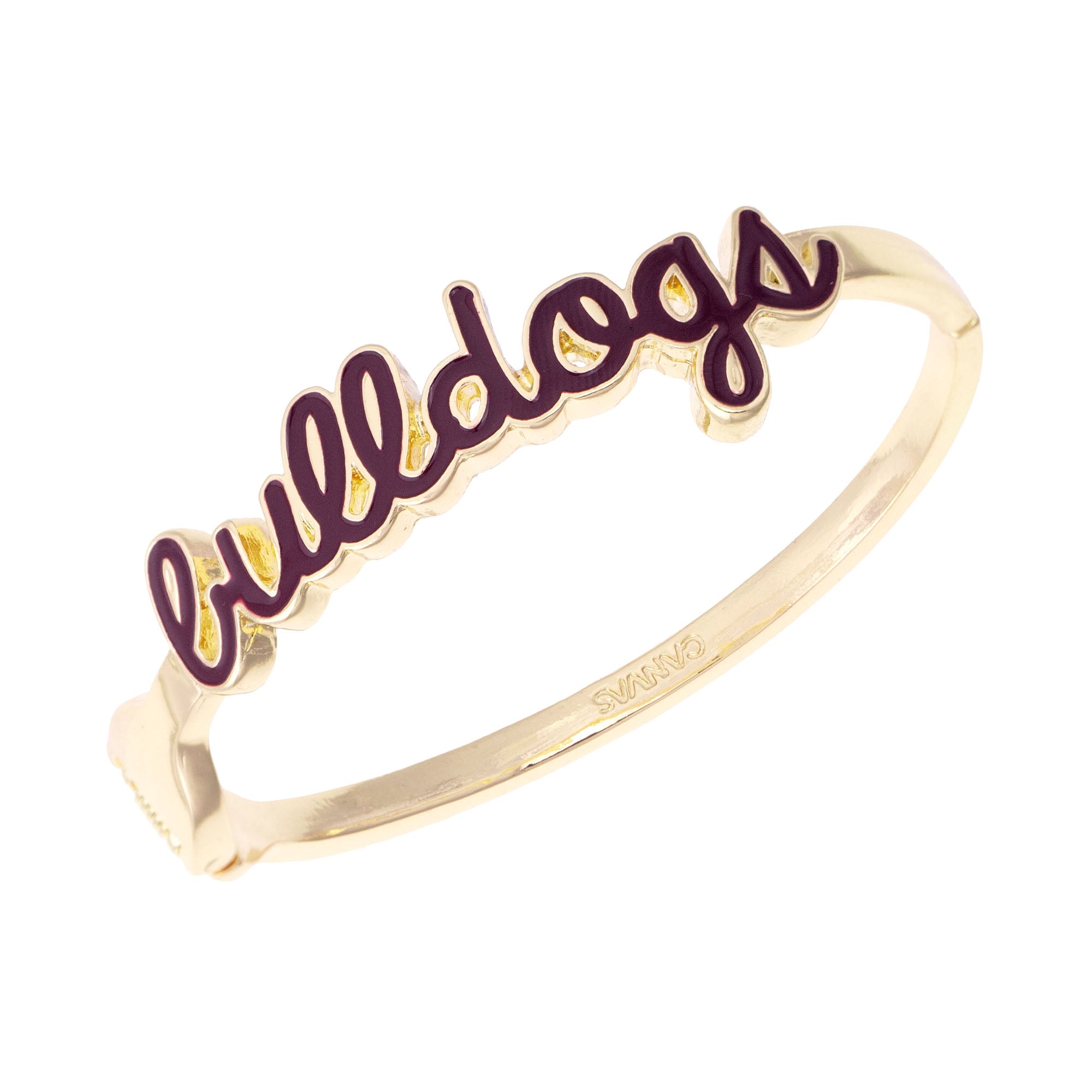 CANVAS Style Mississippi State Bulldogs Cursive Hinge Bangle
