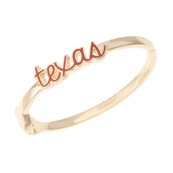 CANVAS Style Texas Longhorns Cursive Hinge Bangle