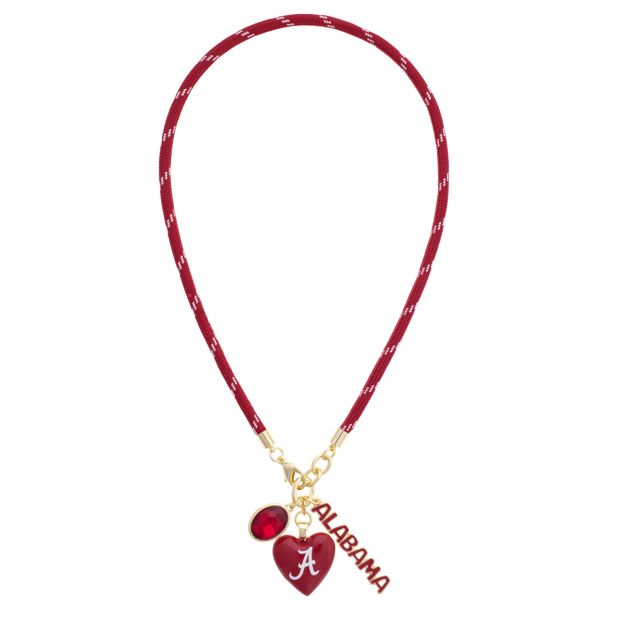 Women's CANVAS Style Alabama Crimson Tide Heart Paracord Necklace