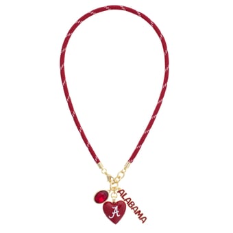 Women's CANVAS Style Alabama Crimson Tide Heart Paracord Necklace
