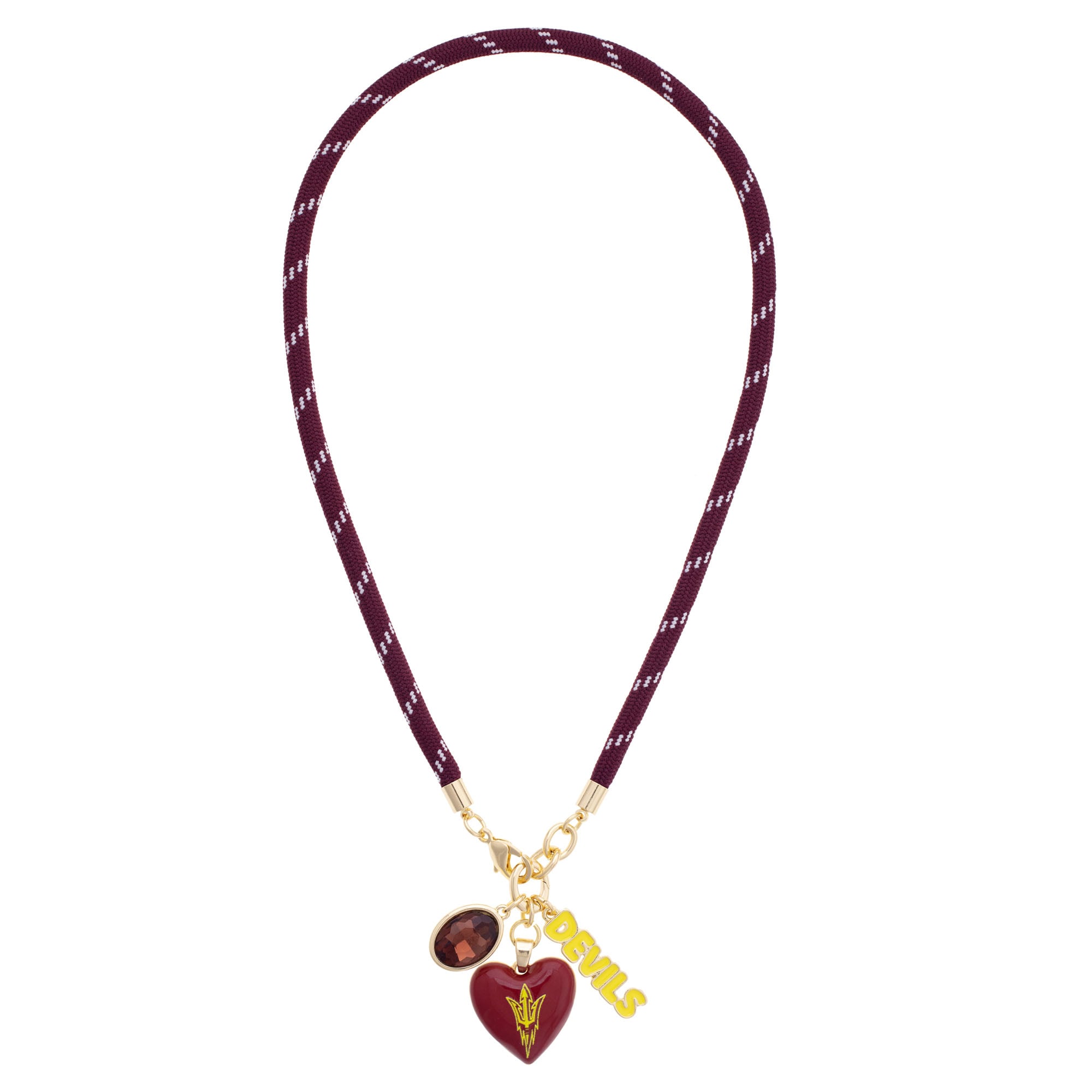 Women's CANVAS Style Arizona State Sun Devils Heart Paracord Necklace