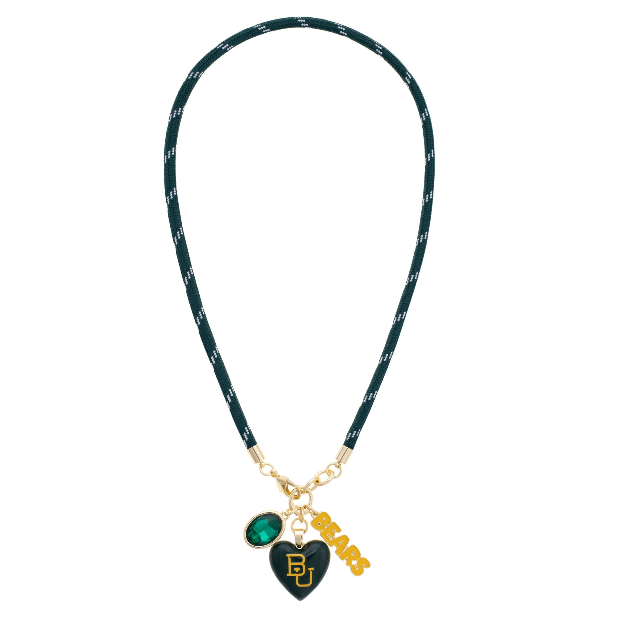 Women's CANVAS Style Baylor Bears Heart Paracord Necklace