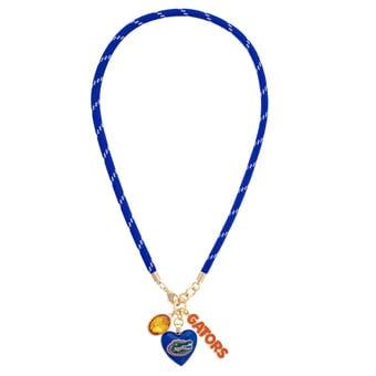 Women's CANVAS Style Florida Gators Heart Paracord Necklace