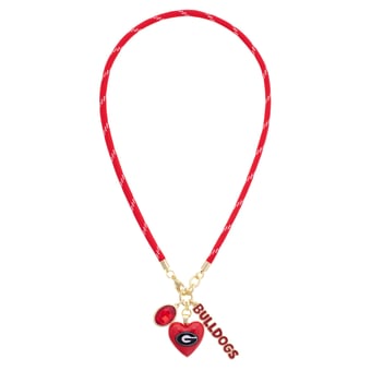 Women's CANVAS Style Georgia Bulldogs Heart Paracord Necklace
