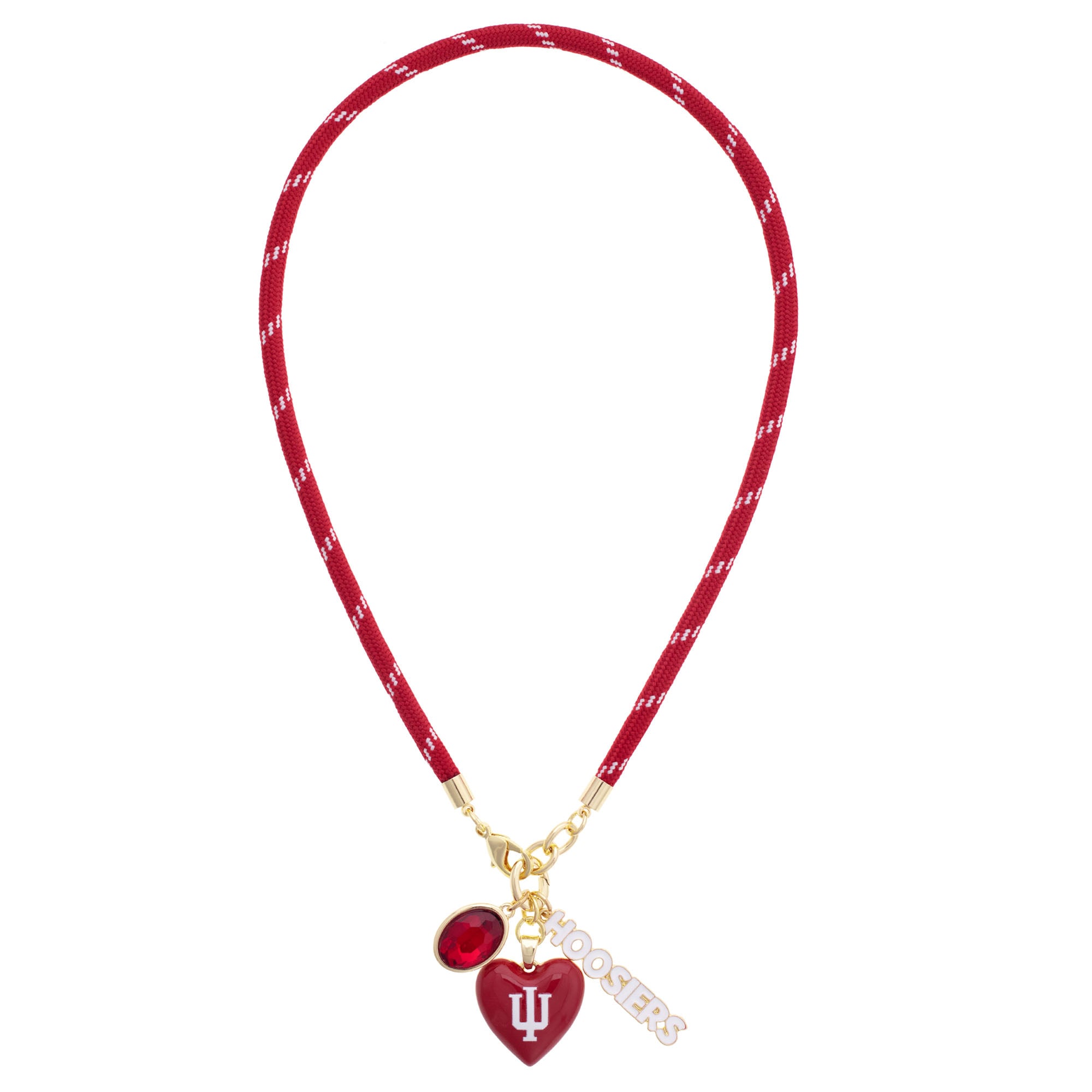 Women's CANVAS Style Indiana Hoosiers Heart Paracord Necklace