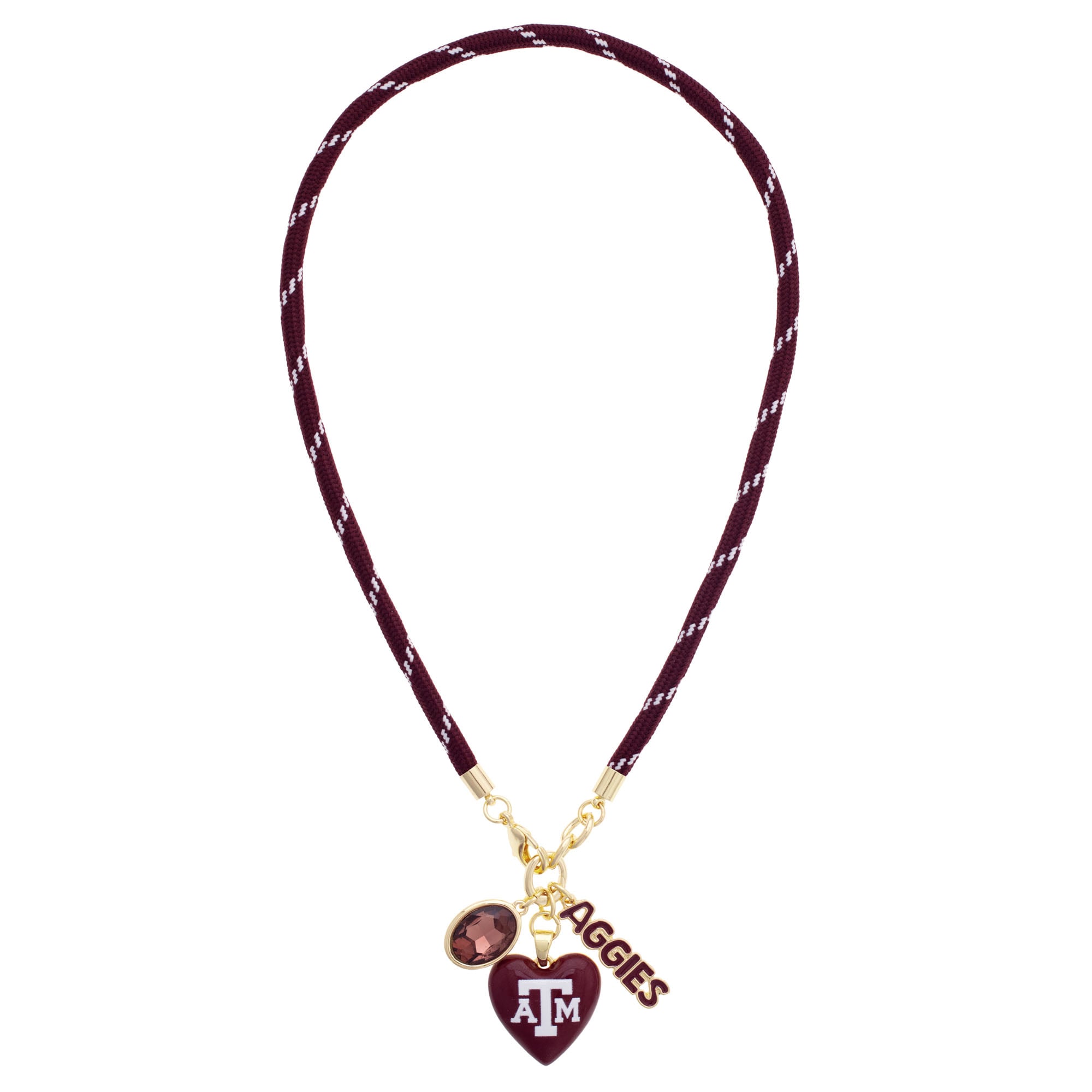 Women's CANVAS Style Texas A&M Aggies Heart Paracord Necklace