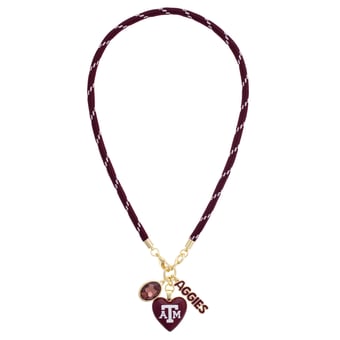 Women's CANVAS Style Texas A&M Aggies Heart Paracord Necklace