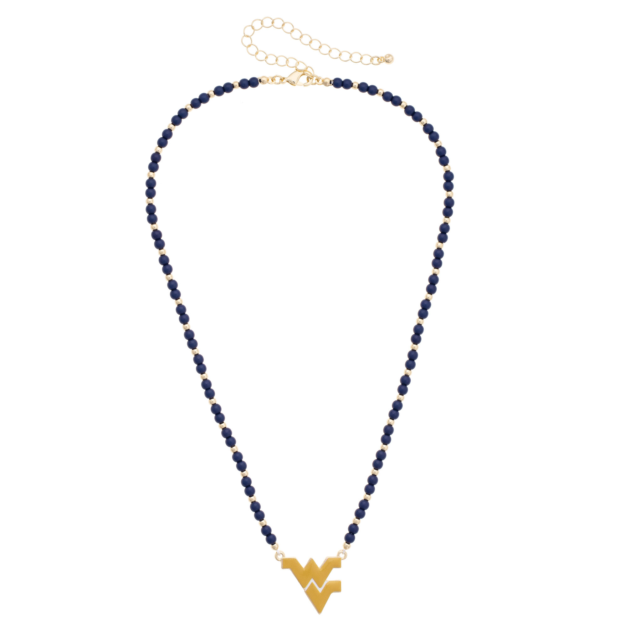 Women's CANVAS Style West Virginia Mountaineers Beaded Spirit Necklace