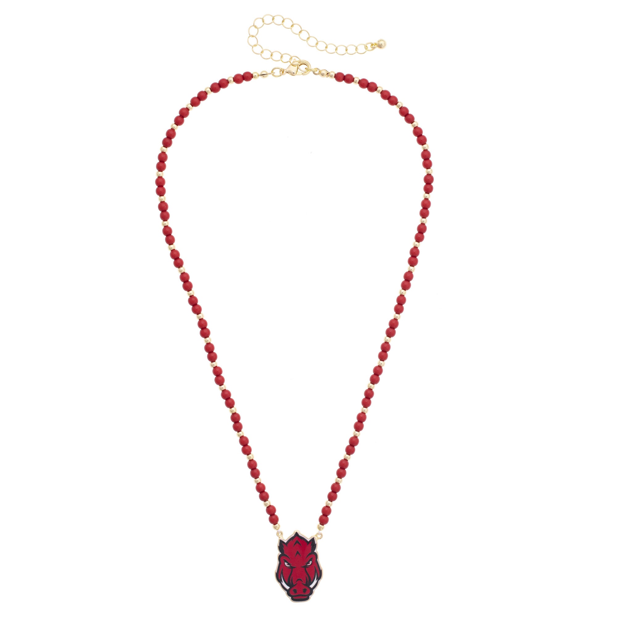 Women's CANVAS Style Arkansas Razorbacks Beaded Spirit Necklace