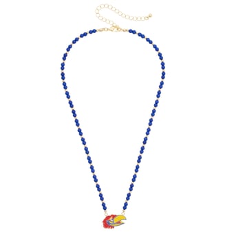 Women's CANVAS Style Kansas Jayhawks Beaded Spirit Necklace