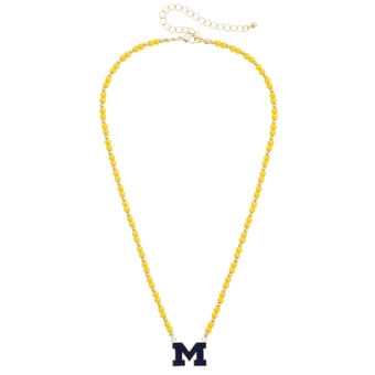 Women's CANVAS Style Michigan Wolverines Beaded Spirit Necklace