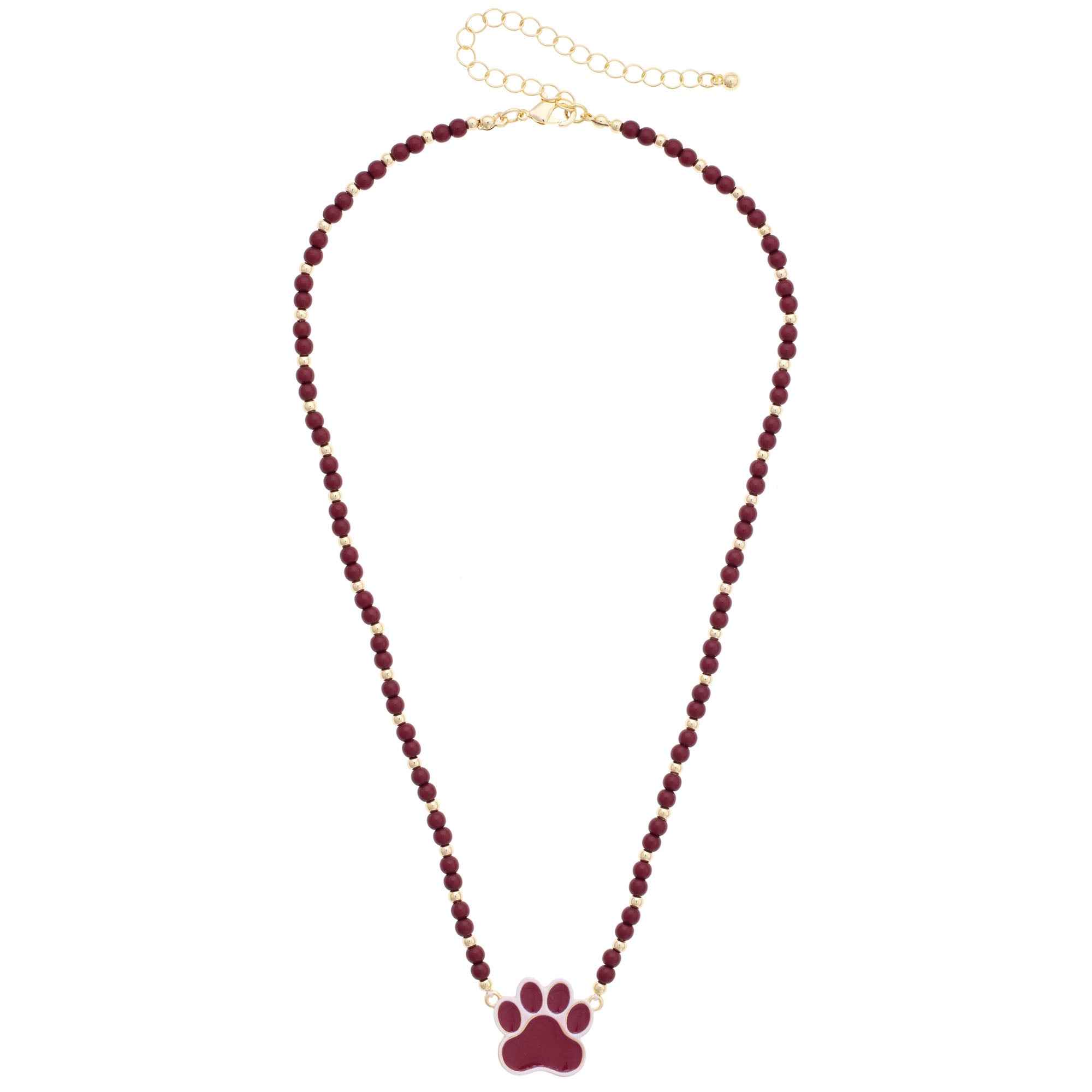 Women's CANVAS Style Mississippi State Bulldogs Beaded Spirit Necklace