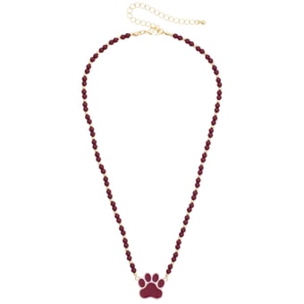 Women's CANVAS Style Mississippi State Bulldogs Beaded Spirit Necklace