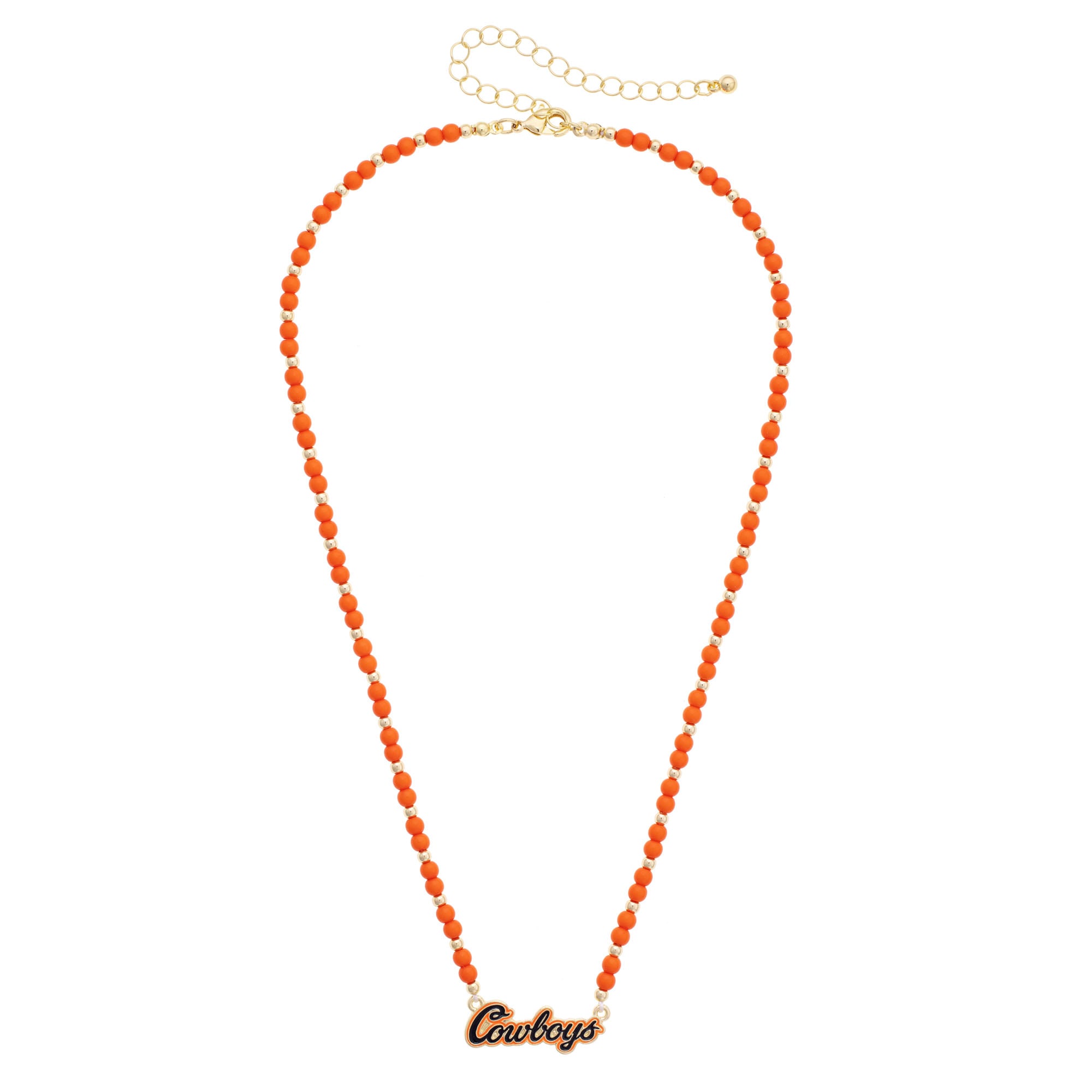 Women's CANVAS Style Oklahoma State Cowboys Beaded Spirit Necklace
