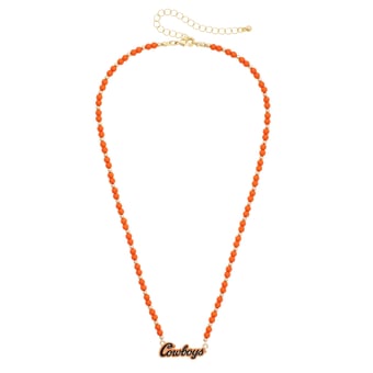 Women's CANVAS Style Oklahoma State Cowboys Beaded Spirit Necklace