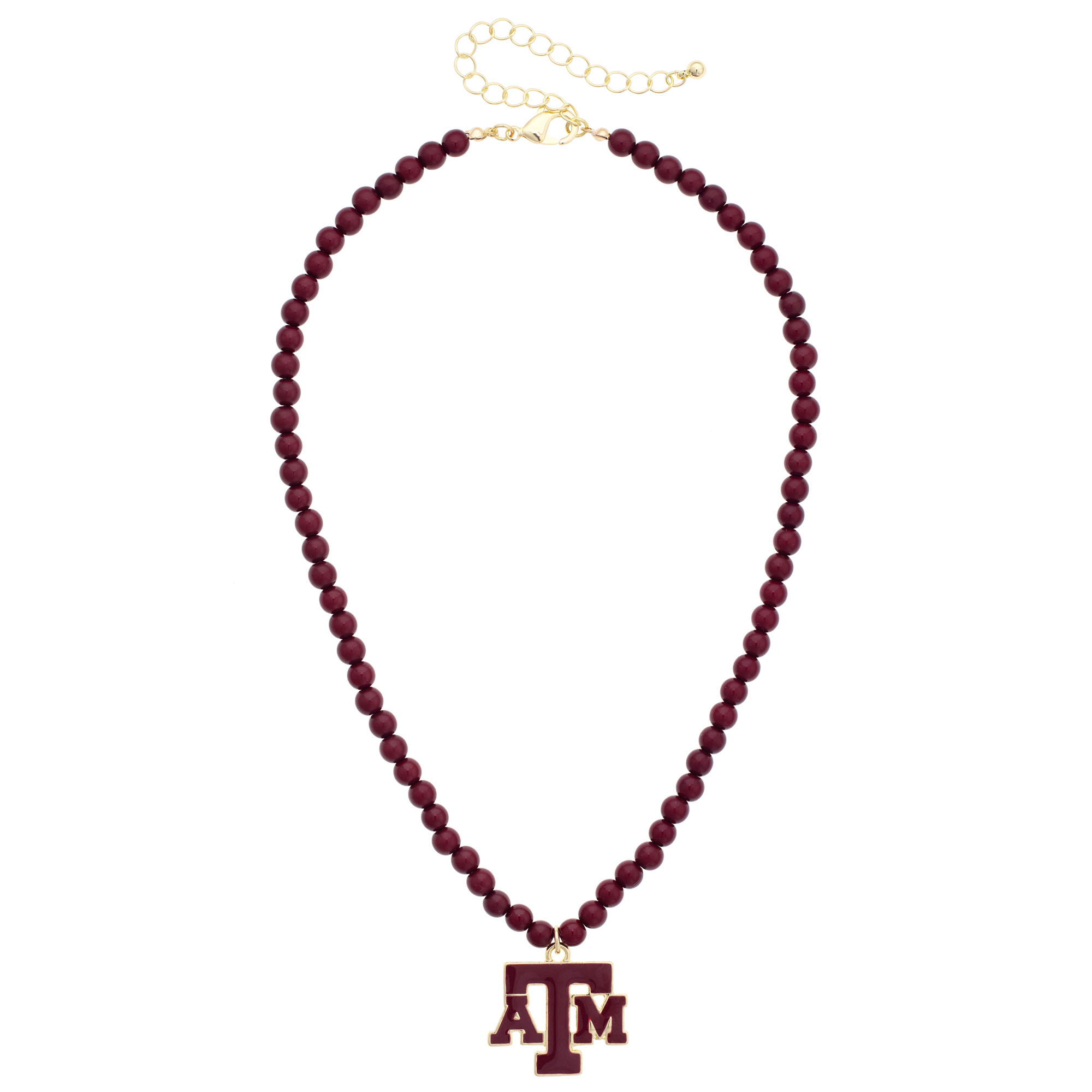 Women's CANVAS Style Texas A&M Aggies Beaded Logo Necklace