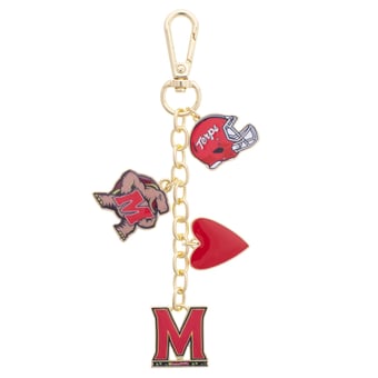 CANVAS Style Maryland Terrapins Heart Cluster Bag Charm