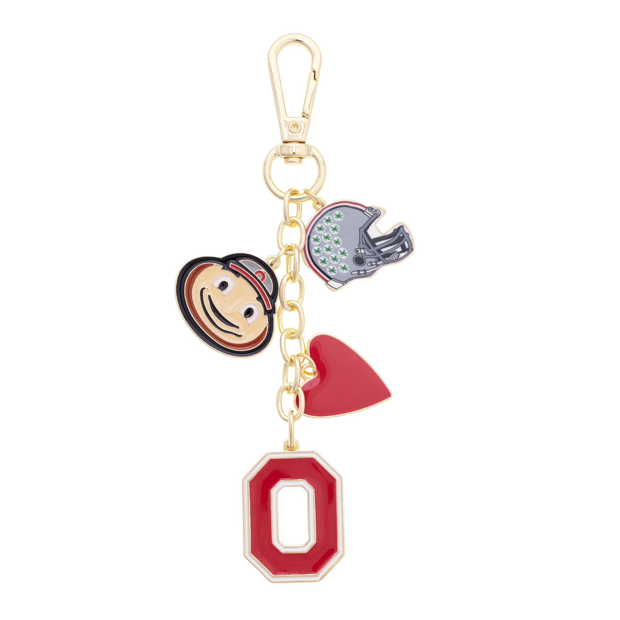 CANVAS Style Ohio State Buckeyes Heart Cluster Bag Charm