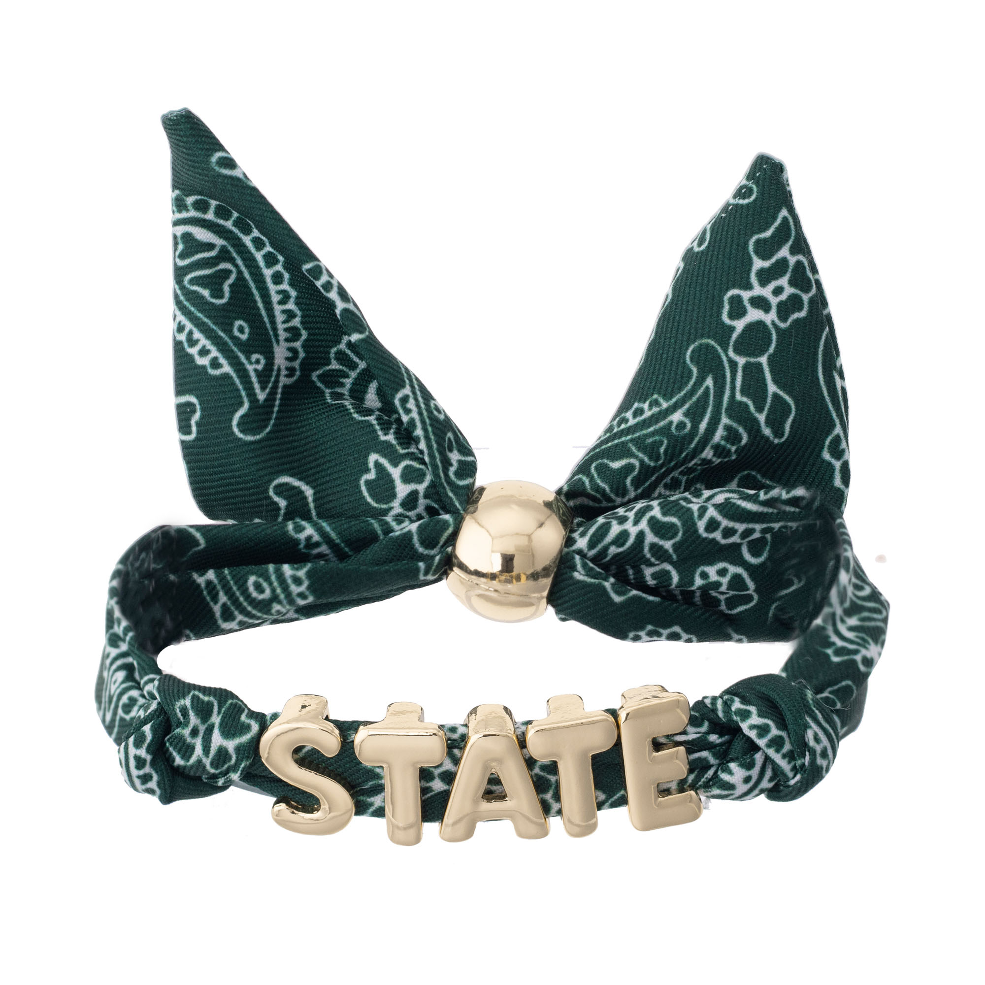 Women's CANVAS Style Michigan State Spartans Bandana Slider Bracelet