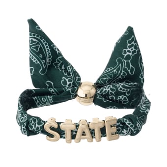 Women's CANVAS Style Michigan State Spartans Bandana Slider Bracelet