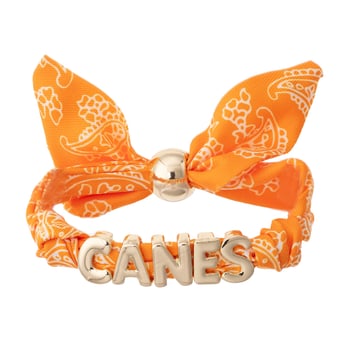 Women's CANVAS Style Miami Hurricanes Bandana Slider Bracelet