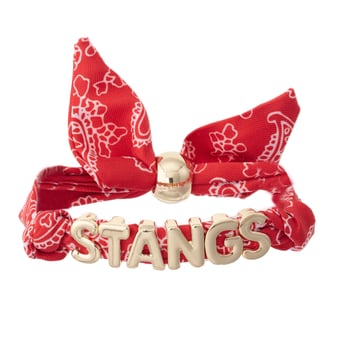 Women's CANVAS Style SMU Mustangs Bandana Slider Bracelet