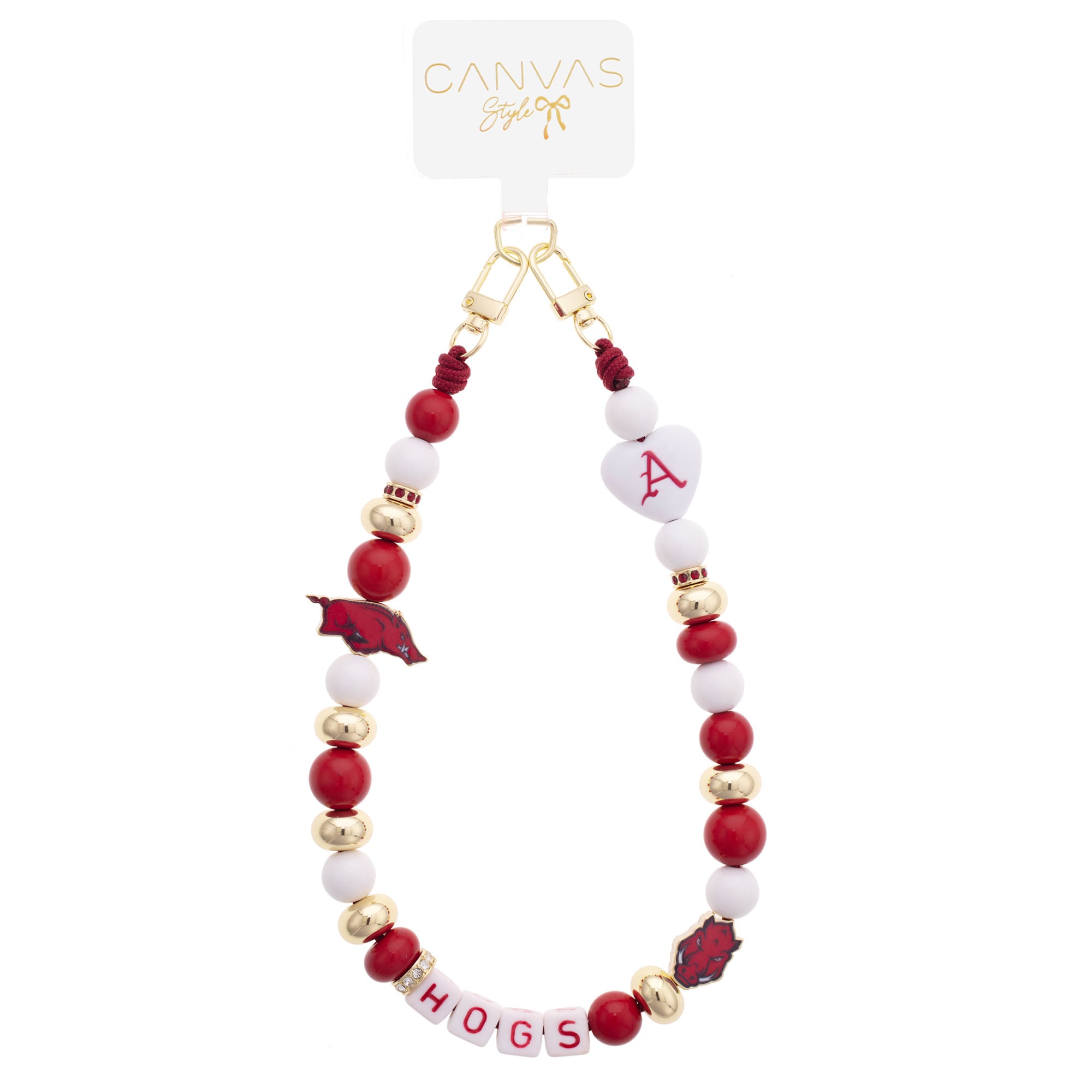 CANVAS Style Arkansas Razorbacks Beaded Wrislet