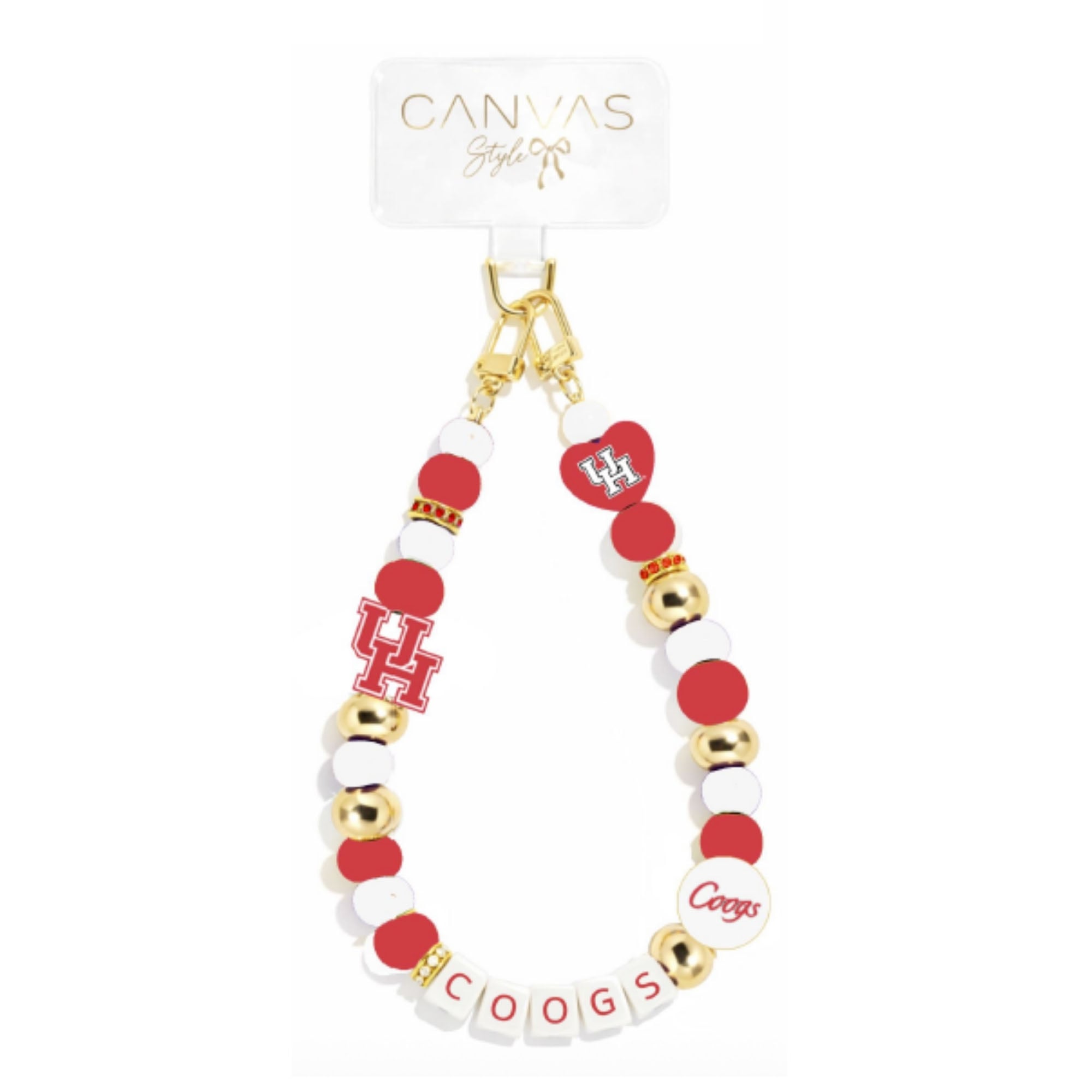 CANVAS Style Houston Cougars Beaded Wrislet