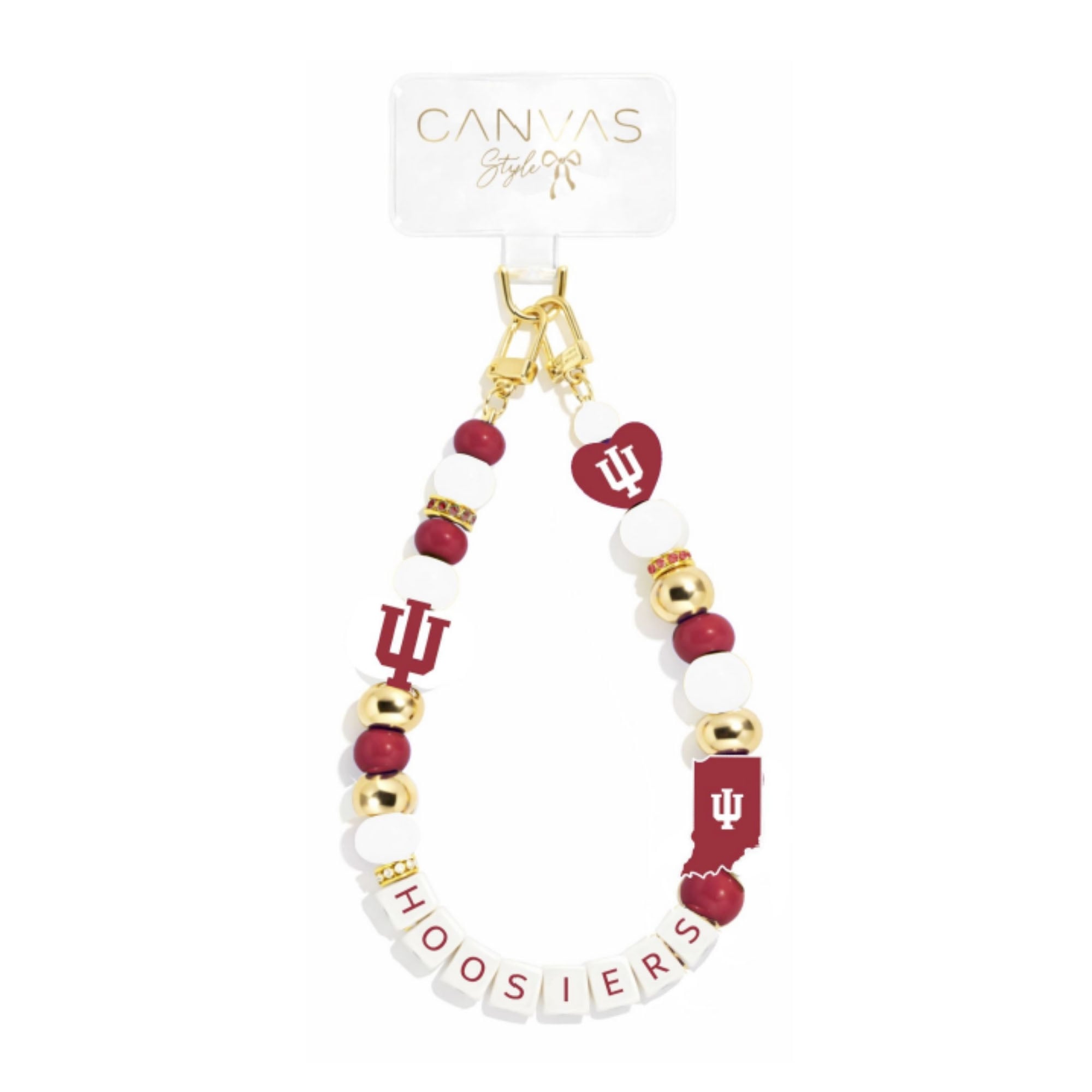 CANVAS Style Indiana Hoosiers Beaded Wrislet