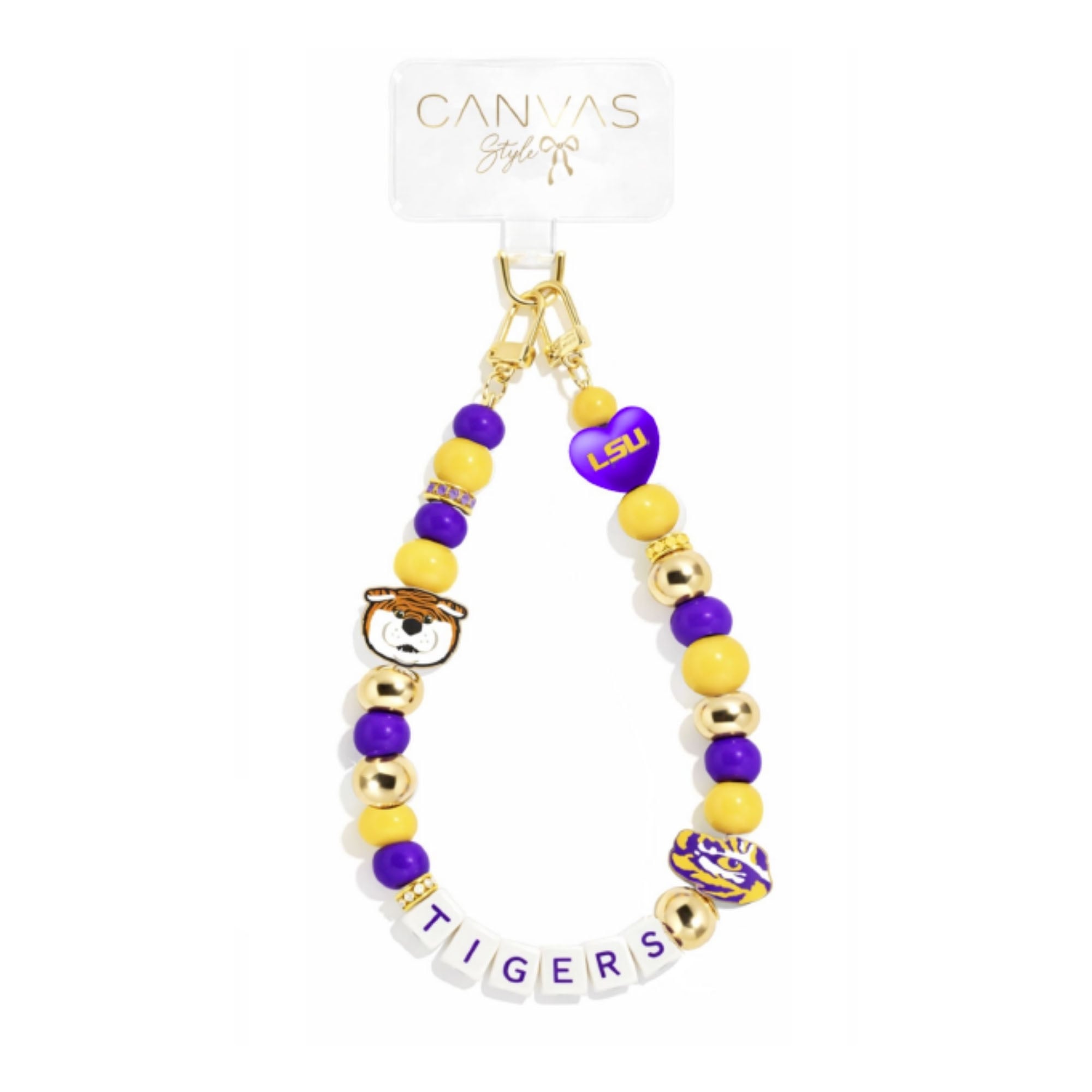 CANVAS Style LSU Tigers Beaded Wrislet